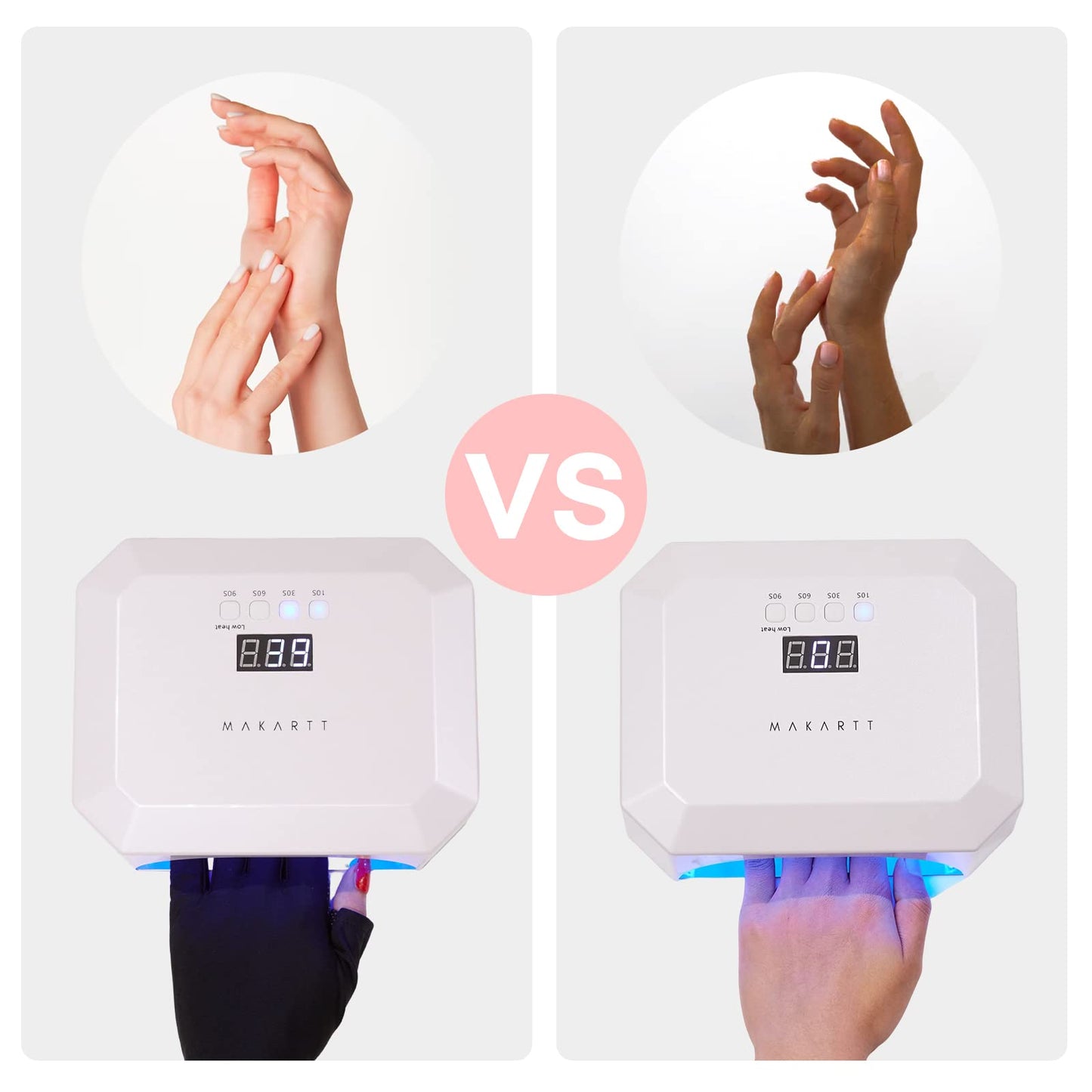 Makartt UV Nail Lamp: Mini UV Light for Gel Nails Polish Luminoza 10W Rechargeable LED Nail Light Nail Dryer with 4 Timers & Auto Sensor, Fast Curing Goosenecks UV Lamp for Home Nail DIY Manicure