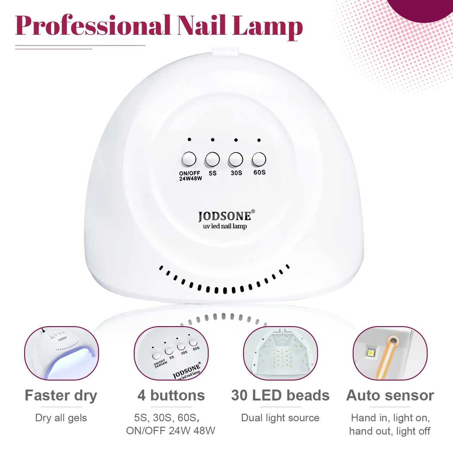 JODSONE Gel Nail Polish Kit with U V Light 32 Colors Gel Polish Nail Kit Soak Off Gel Nail Set Manicure Tools Nail Gel Kit Gifts for Women