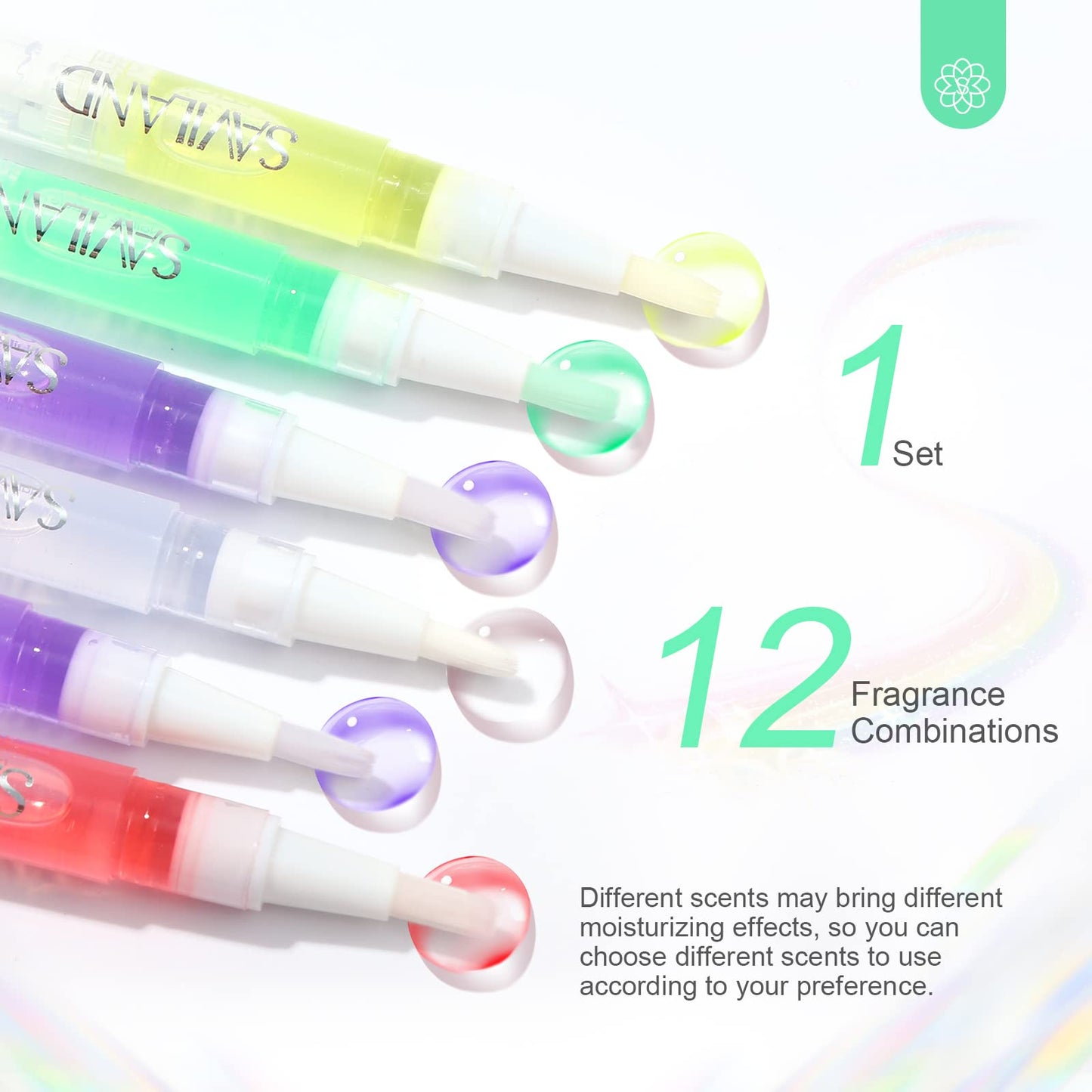 SAVILAND Natural Cuticle Oil Pen: 6PCS Revitalizing Cuticle Oil for Nails with Vitamin E Repaired Cuticles Overnight Cuticle Softener Nail Strengthener Protector for Damaged Skin Thin Nail