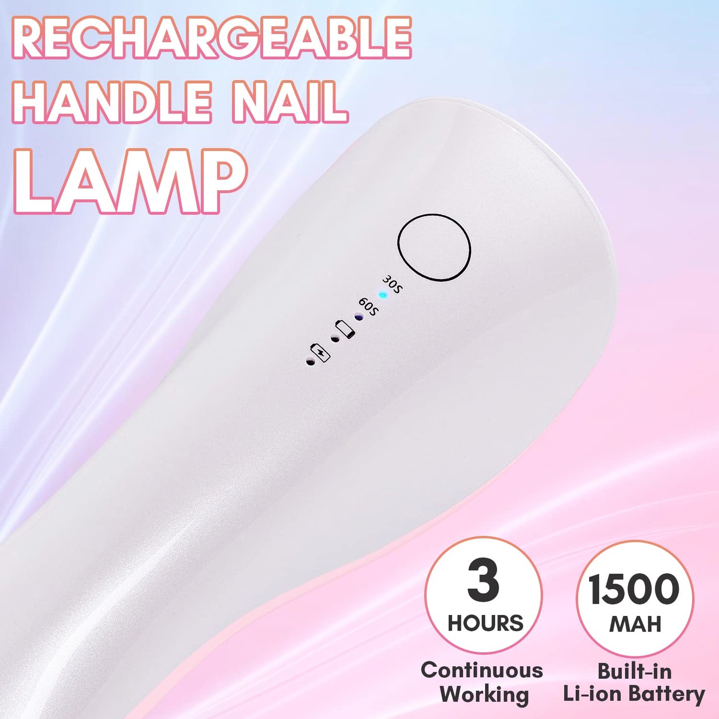 Makartt UV Nail Lamp: Mini UV Light for Gel Nails Polish Luminoza 10W Rechargeable LED Nail Light Nail Dryer with 4 Timers & Auto Sensor, Fast Curing Goosenecks UV Lamp for Home Nail DIY Manicure