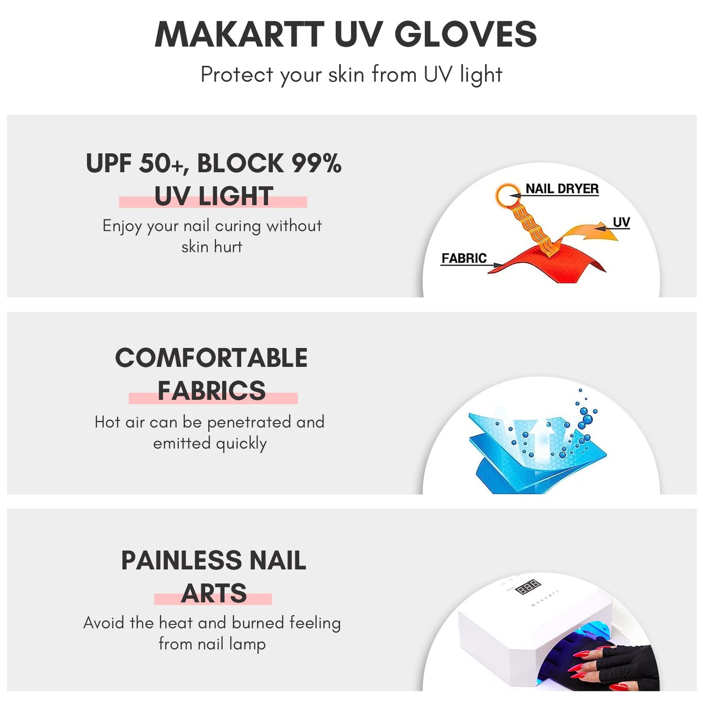 Makartt UV Nail Lamp: Mini UV Light for Gel Nails Polish Luminoza 10W Rechargeable LED Nail Light Nail Dryer with 4 Timers & Auto Sensor, Fast Curing Goosenecks UV Lamp for Home Nail DIY Manicure