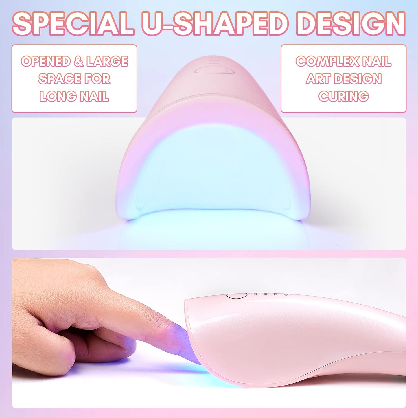 Makartt UV Nail Lamp: Mini UV Light for Gel Nails Polish Luminoza 10W Rechargeable LED Nail Light Nail Dryer with 4 Timers & Auto Sensor, Fast Curing Goosenecks UV Lamp for Home Nail DIY Manicure