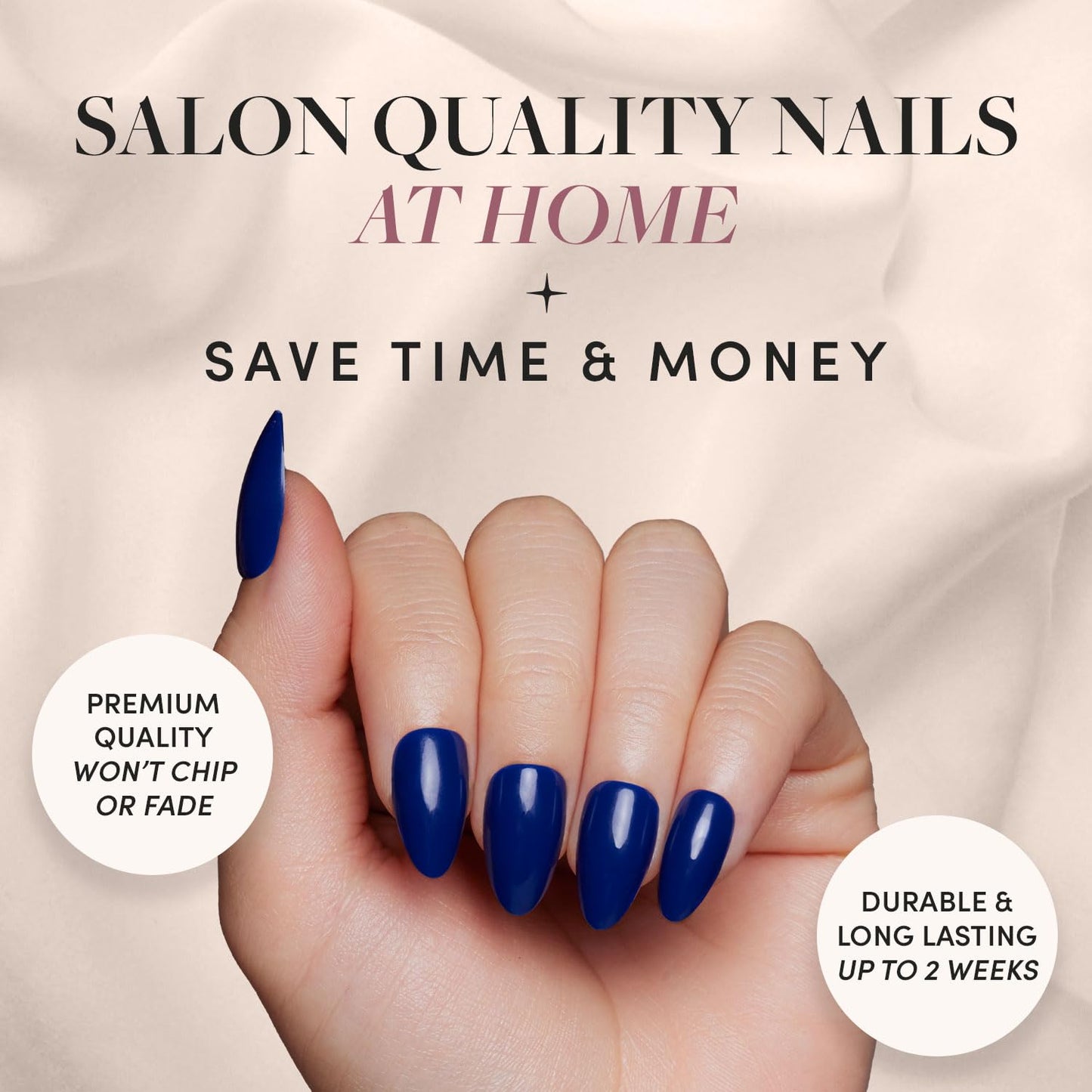Glamnetic Press On Nails - Fall Mauve | Opaque Muted Blush Mauve Short Oval False Nails, Reusable Stick On Fake Nails with Glue | Salon Quality | 15 Sizes - 30 Nail Kit