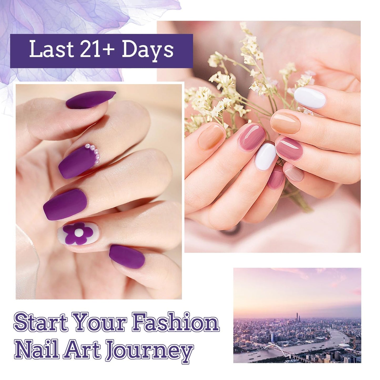 JODSONE Gel Nail Polish Kit with U V Light 32 Colors Gel Polish Nail Kit Soak Off Gel Nail Set Manicure Tools Nail Gel Kit Gifts for Women