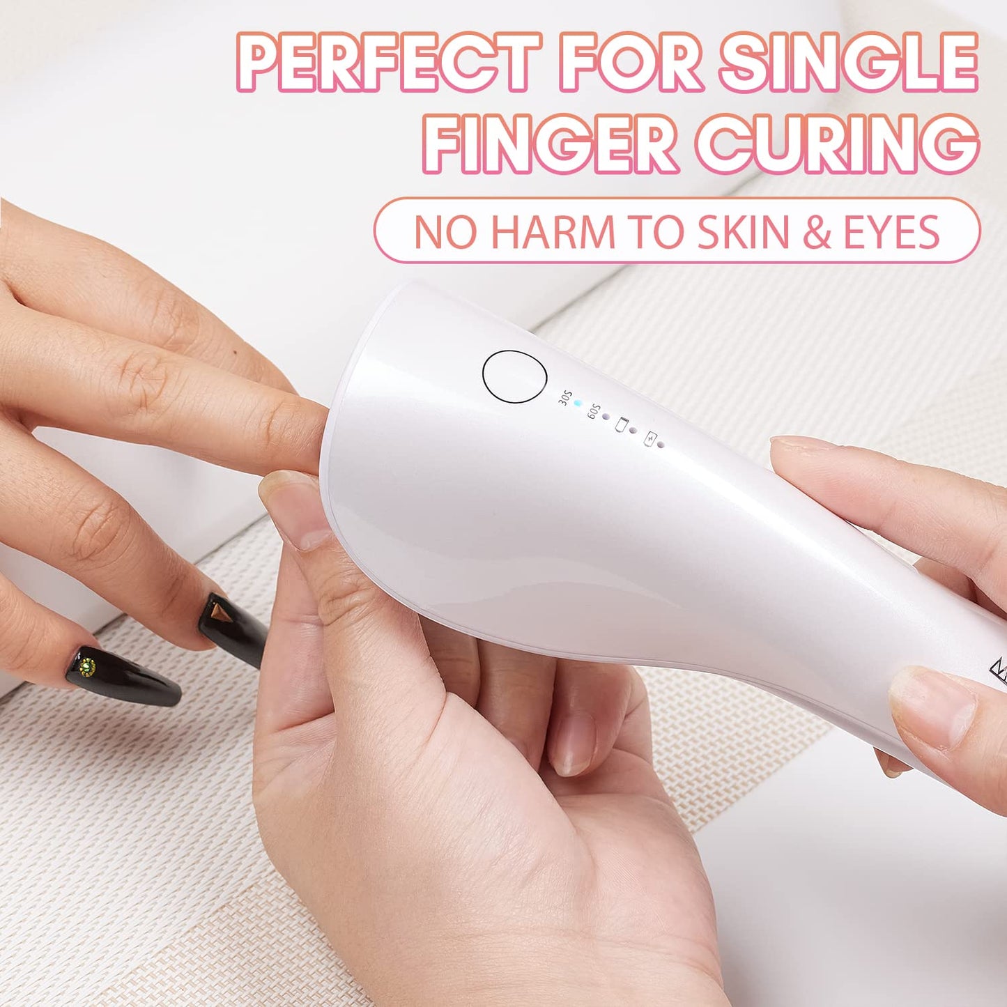 Makartt UV Nail Lamp: Mini UV Light for Gel Nails Polish Luminoza 10W Rechargeable LED Nail Light Nail Dryer with 4 Timers & Auto Sensor, Fast Curing Goosenecks UV Lamp for Home Nail DIY Manicure