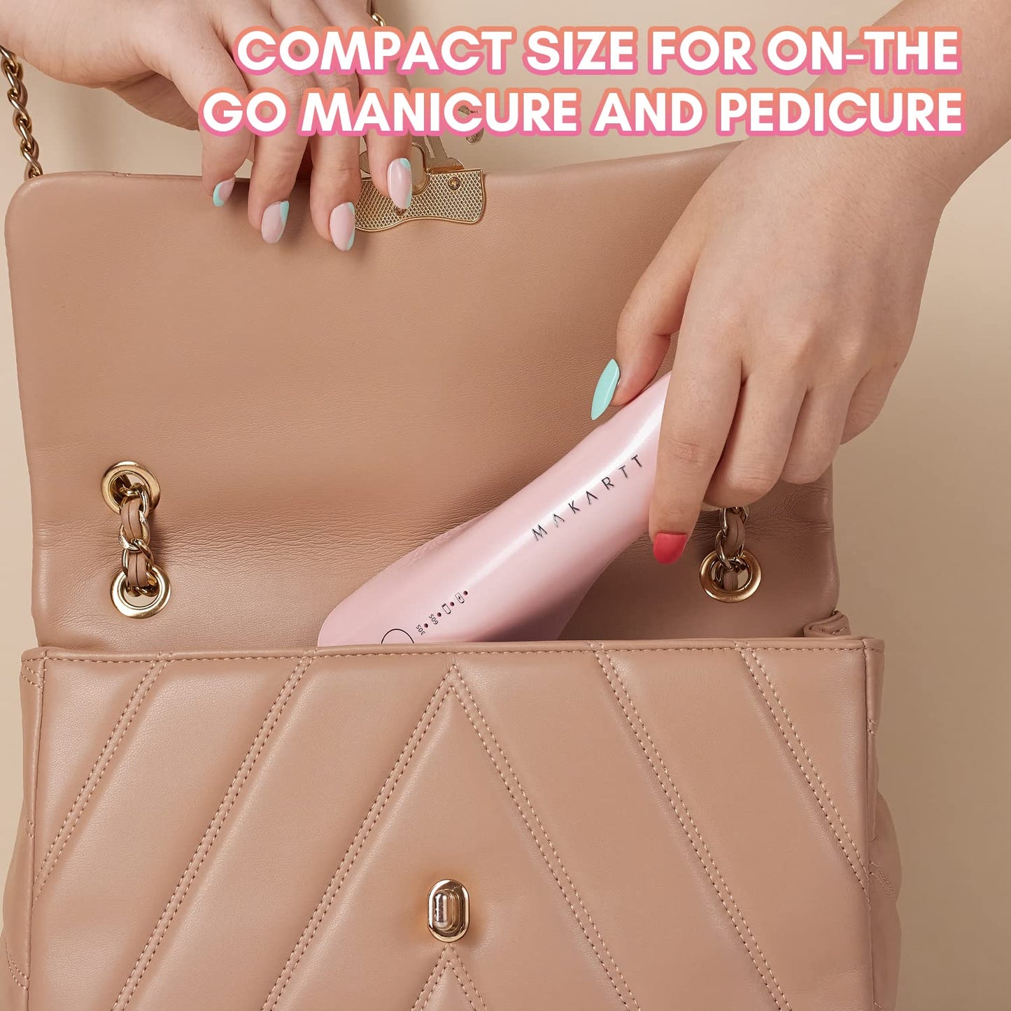 Makartt UV Nail Lamp: Mini UV Light for Gel Nails Polish Luminoza 10W Rechargeable LED Nail Light Nail Dryer with 4 Timers & Auto Sensor, Fast Curing Goosenecks UV Lamp for Home Nail DIY Manicure