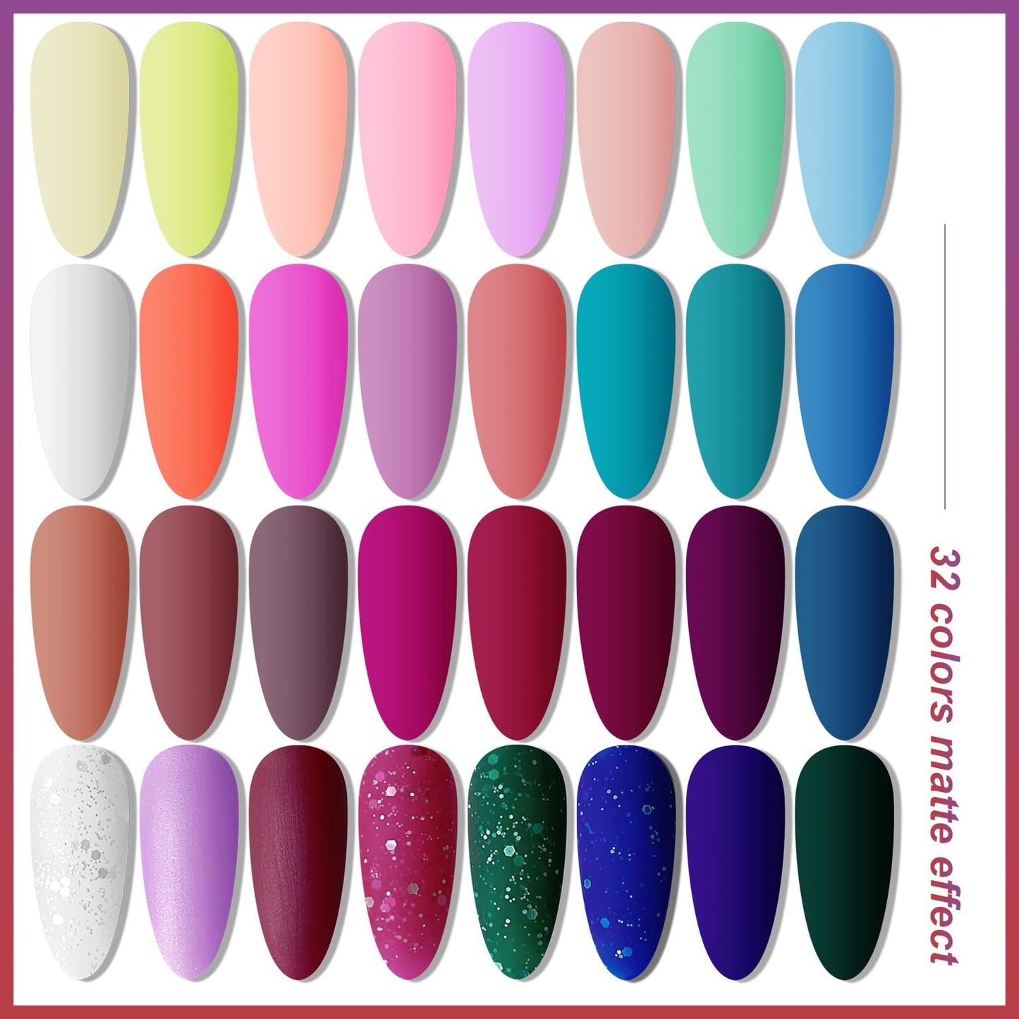 JODSONE Gel Nail Polish Kit with U V Light 32 Colors Gel Polish Nail Kit Soak Off Gel Nail Set Manicure Tools Nail Gel Kit Gifts for Women