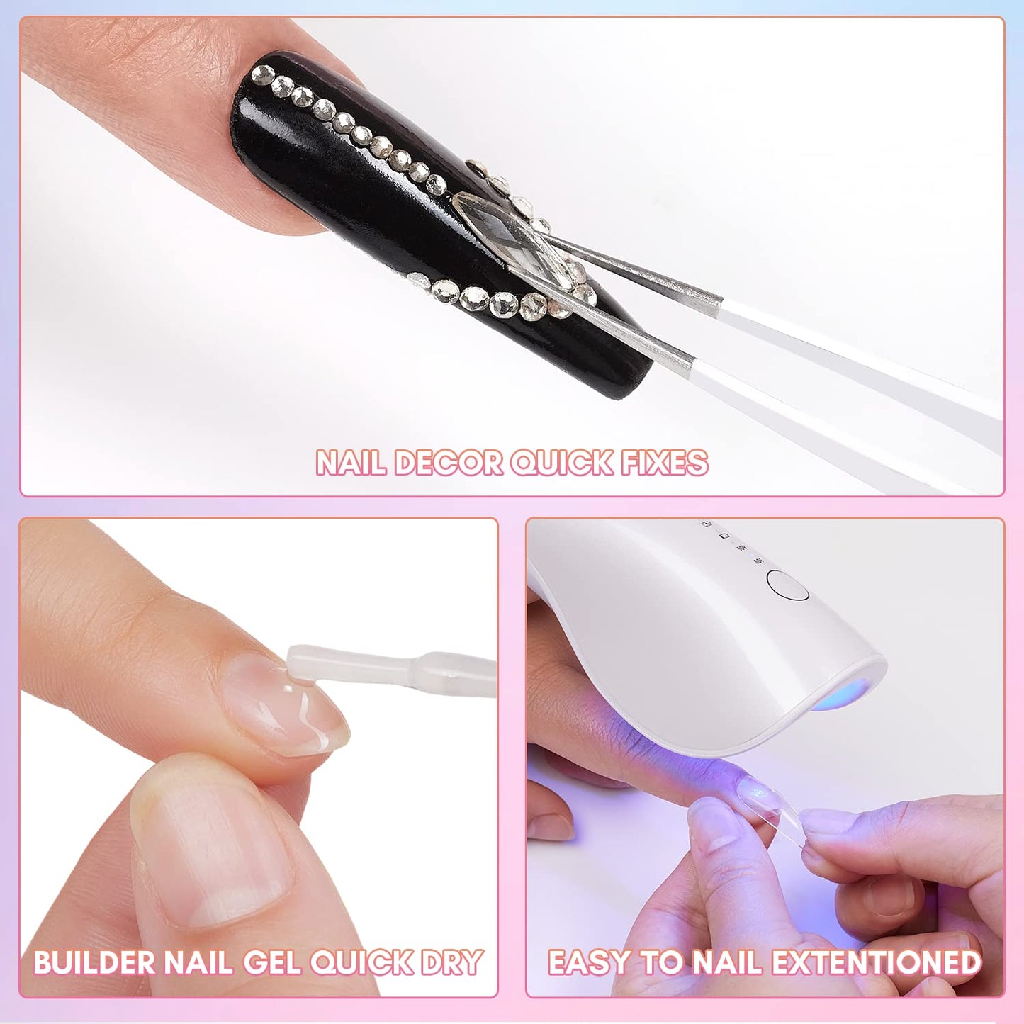 Makartt UV Nail Lamp: Mini UV Light for Gel Nails Polish Luminoza 10W Rechargeable LED Nail Light Nail Dryer with 4 Timers & Auto Sensor, Fast Curing Goosenecks UV Lamp for Home Nail DIY Manicure