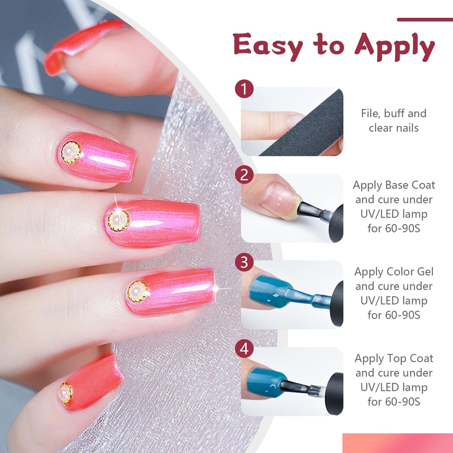 JODSONE Gel Nail Polish Kit with U V Light 32 Colors Gel Polish Nail Kit Soak Off Gel Nail Set Manicure Tools Nail Gel Kit Gifts for Women