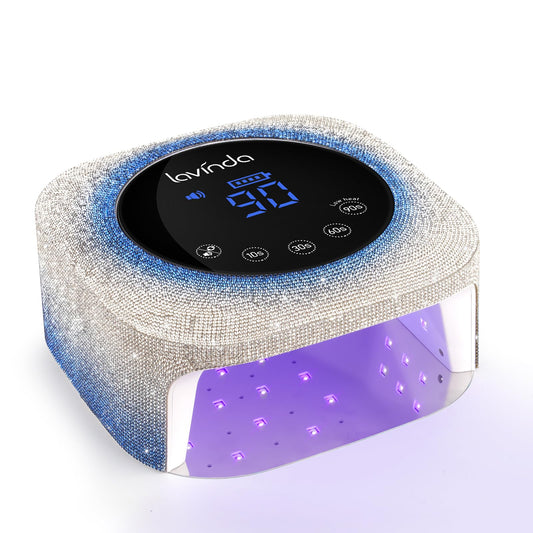 Lavinda UV Light for Gel Nails, 54W UV LED Nail Lamp Cordless Rechargeable Nail UV Lamp Nail Light with 4 Timer and LCD Display, Professional Nail Polish Curing Lamp Nail Dryer for Salon Use